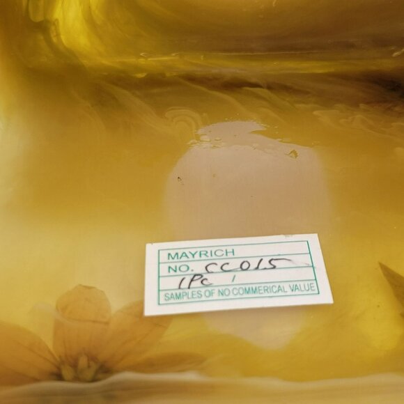 3 Pc Bathroom Set Tissue Box Toothbrush Holder Canister Pressed Flowers Acrylic - Picture 14 of 16